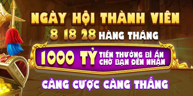 Nhận thưởng ngẫu nhiên trong 3 ngày hội thành viên