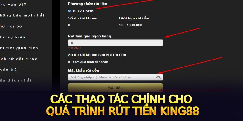 Thành viên nên tìm hiểu kỹ quy trình rút tiền King88